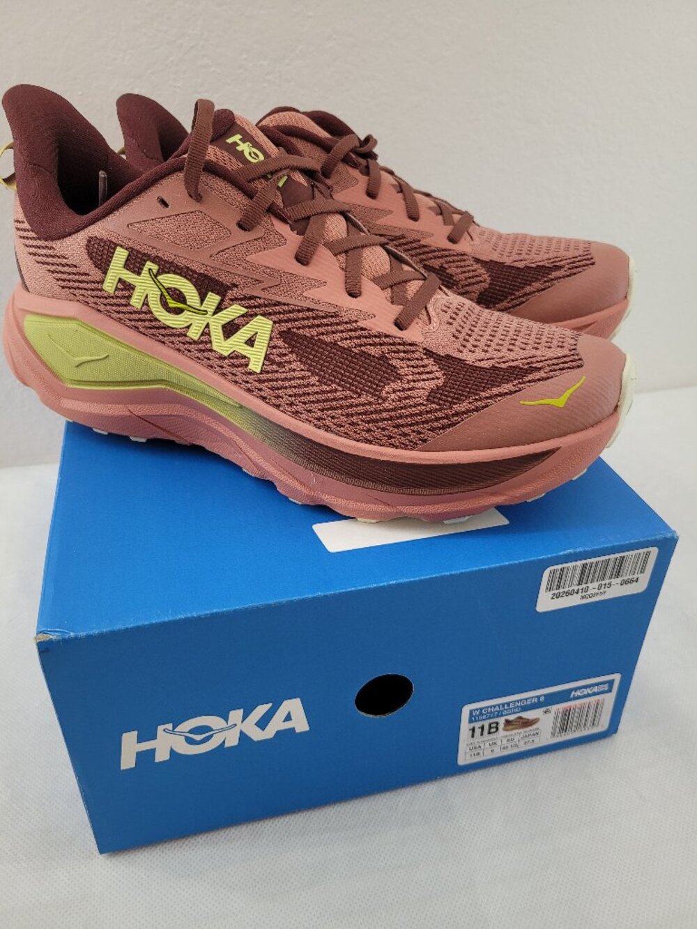 Hoka Challenger 8 Women 11B Blush Dark Cedar Sneakers Trail Shoes 1168717 BSHD